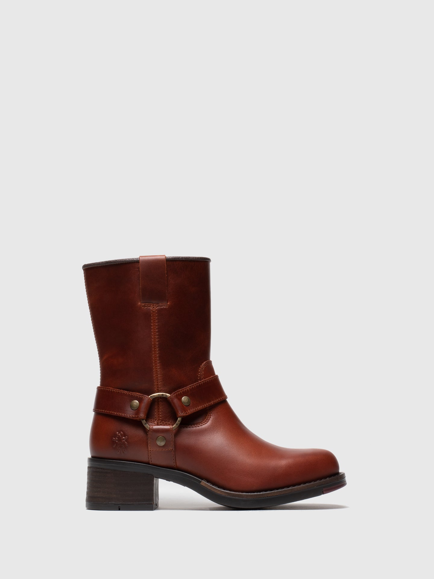 Fly London Firebrick Zip Up Ankle Boots